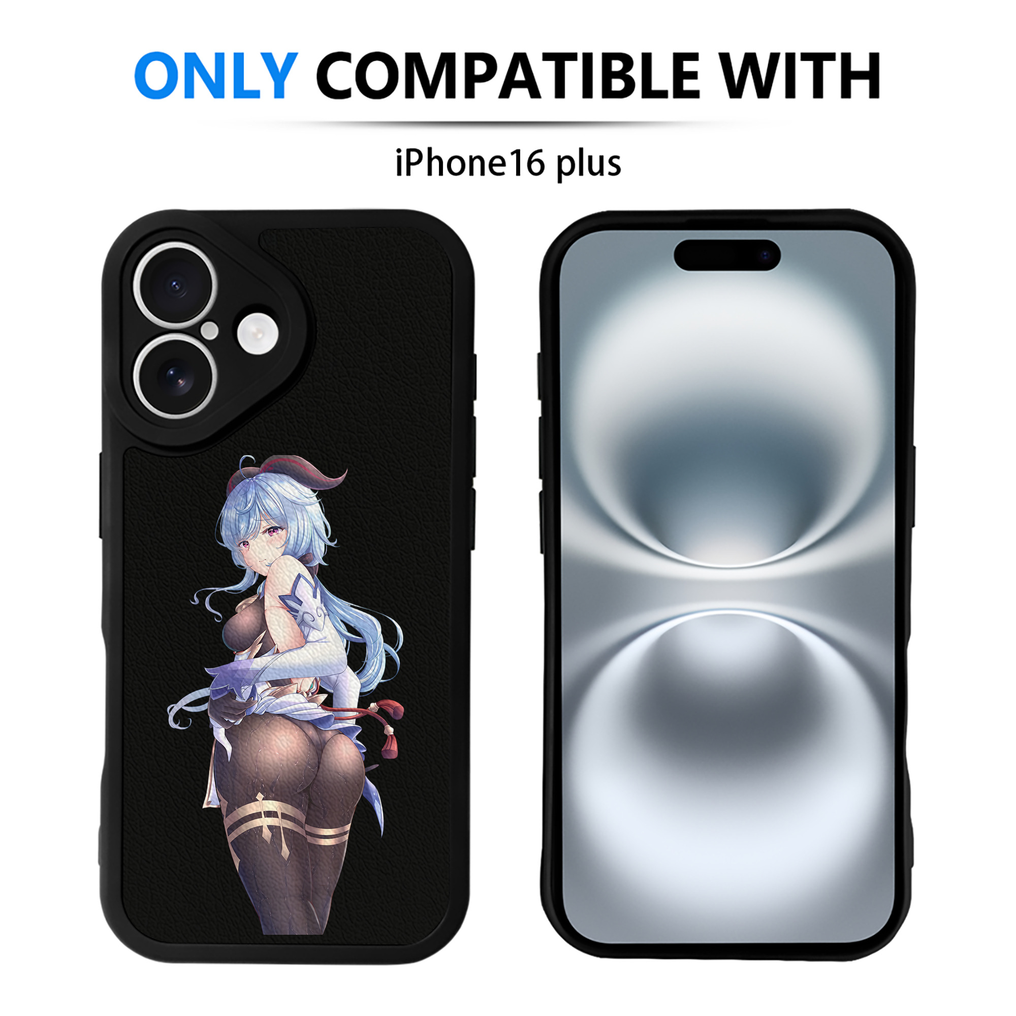 げんし神 甘雨 かんう genshin Ganyu 【iPhone 16シリーズ対応】シリコンスマホケース（レザー調） 材質：シリコン